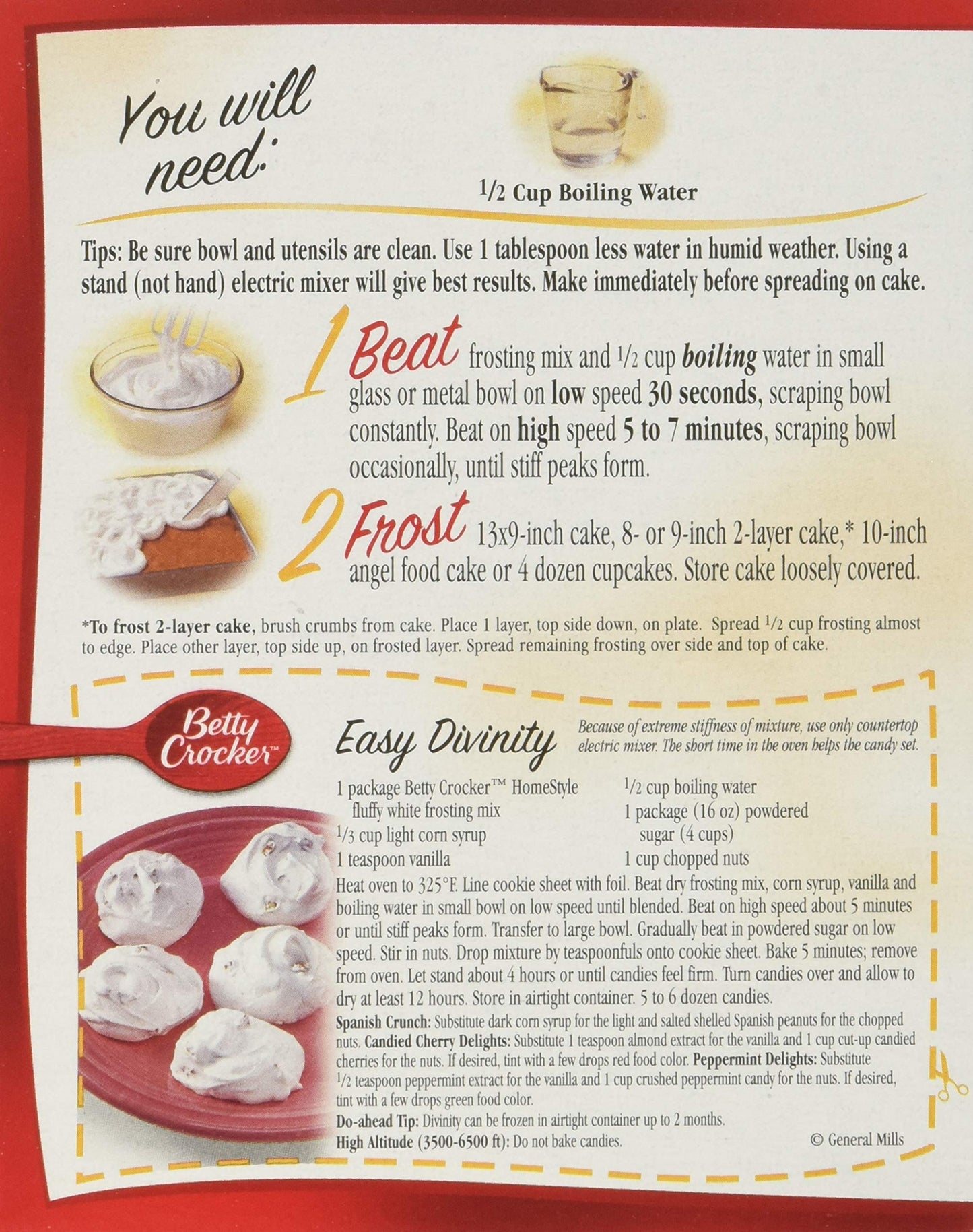 Betty Crocker Homestyle Fluffy White Frosting Mix, 7.2 Ounce (Pack of 6)