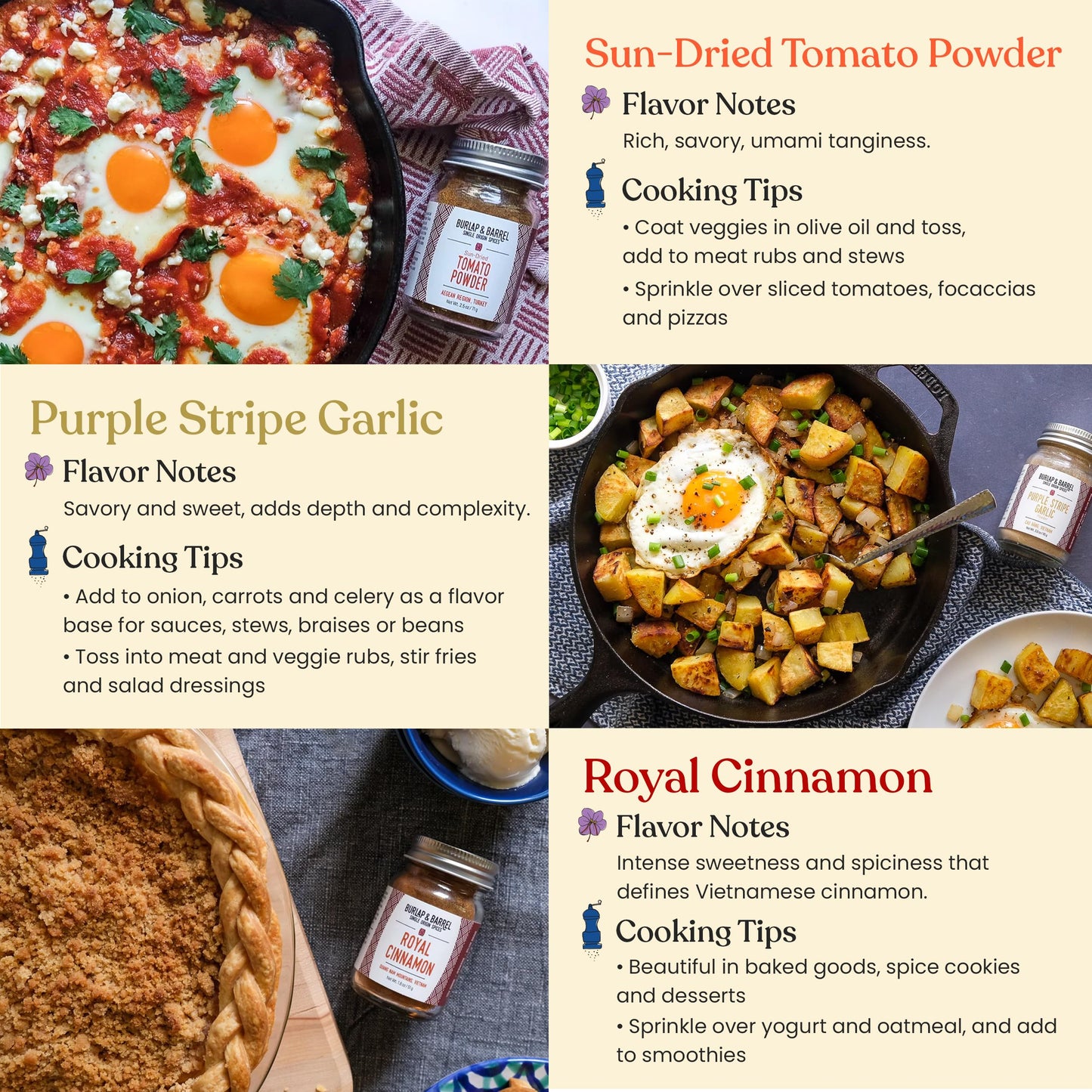 Burlap & Barrel 12-Pack Spice Gift Set - 12 Full-Size Jars of Favorite Spices for the Curious Cook - Includes Cinnamon, Garlic & More - As Seen On