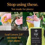 BLESS YOUR SOIL Microfiber Dusting Gloves for Plants : Premium, Gentle, Traps Dust, Washable, Lint Free : Use with Big Leaf Energy ready-to-use spray