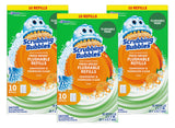 Scrubbing Bubbles Fresh Brush Flushable Refills - Citrus Action Scent - 10 Count Flushable Refills Per Box - Pack of 3 Boxes