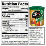 4C Reduced Sugar Powdered Drink Mix Canisters, Iced Tea, 28 Quarts, Family Sized Canister, Thirst Quenching & Refreshing Flavors (Lemon Iced Tea, 36.9