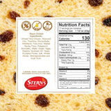 Stern's Bakery Kosher Fresh Raisin Challah Bread 16 Ounce - Traditional Raisin Bread for your Holiday or Shabbat Table (2 Braided Raisin Challah Per