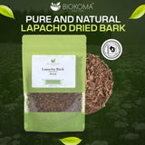 Biokoma Lapacho Bark Pau d'Arco Dried Herb 3.55 oz - Loose Pau d'Arco Herbal Tea Bark - Pure Natural Caffeine Free - No Additives - No Preservatives