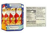 Riegelein German Christmas Candy Santas - Solid Milk Chocolate Stocking Stuffer - Foil Wrapped Xmas Santa Candy - 125 g