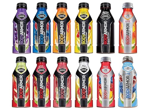 Body Armor Superdrink Variety Pack (8 Flavors), 16 Fl Oz (Pack of 24), Assorted
