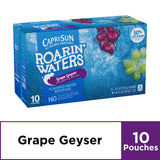 Capri Sun Roarin Waters Flavored Beverage Pouches, Grape, 15 Ounce