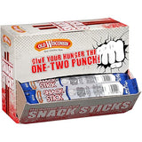 Old Wisconsin Beef Sausage Snack Sticks, Naturally Smoked, Ready to Eat, High Protein, Low Carb, Keto, Gluten Free, Counter Box, Pack of 42