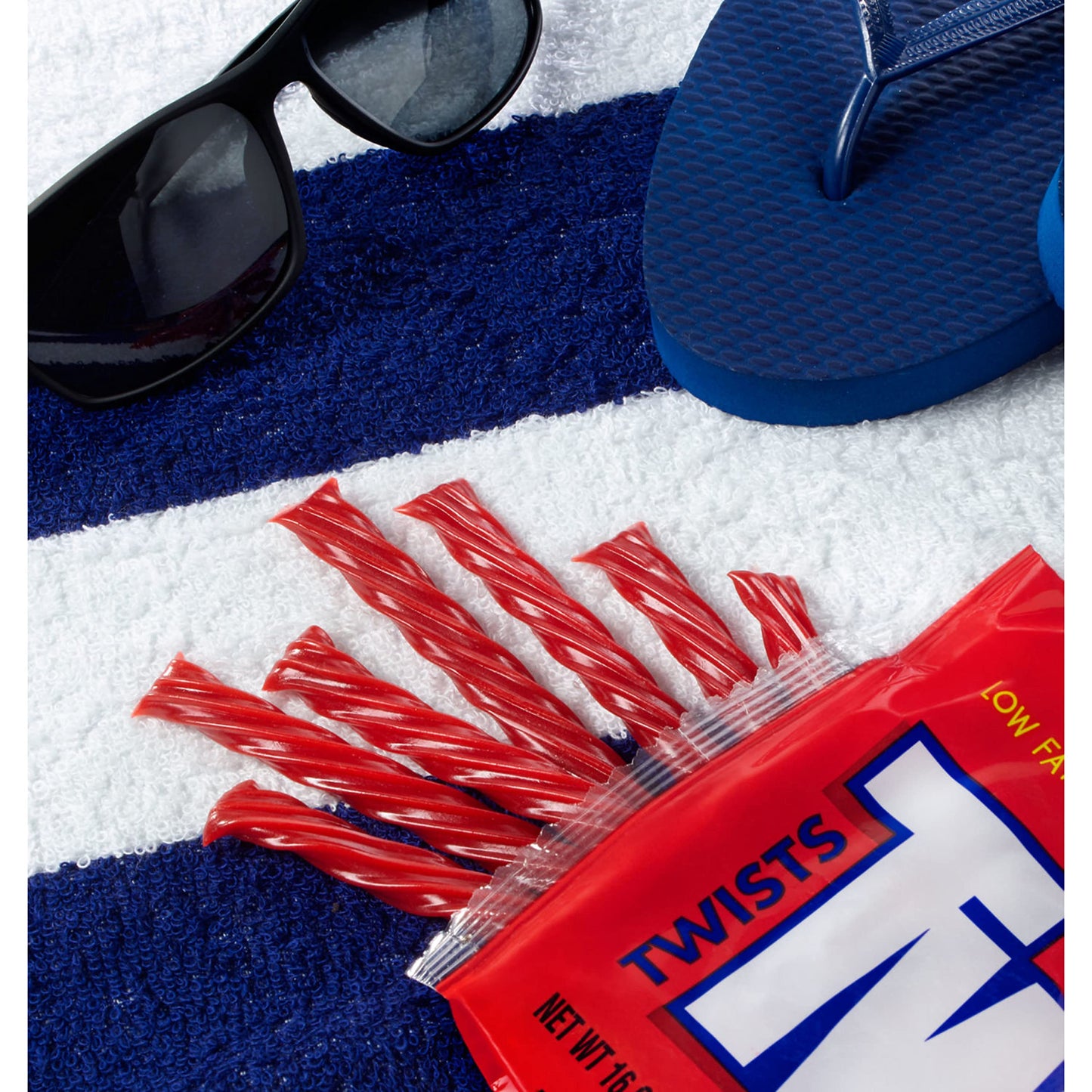 TWIZZLERS Twists Strawberry Flavored King Size, Chewy Candy Packs, 5 oz (15 Count)