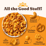 Catalina Crunch Protein Snack Mix with Cheese Crisps | 10g Protein, 2g Sugar per Serving | Good Source of Fiber, Gluten Free | Cheddar, 5.25 Ounce Bag