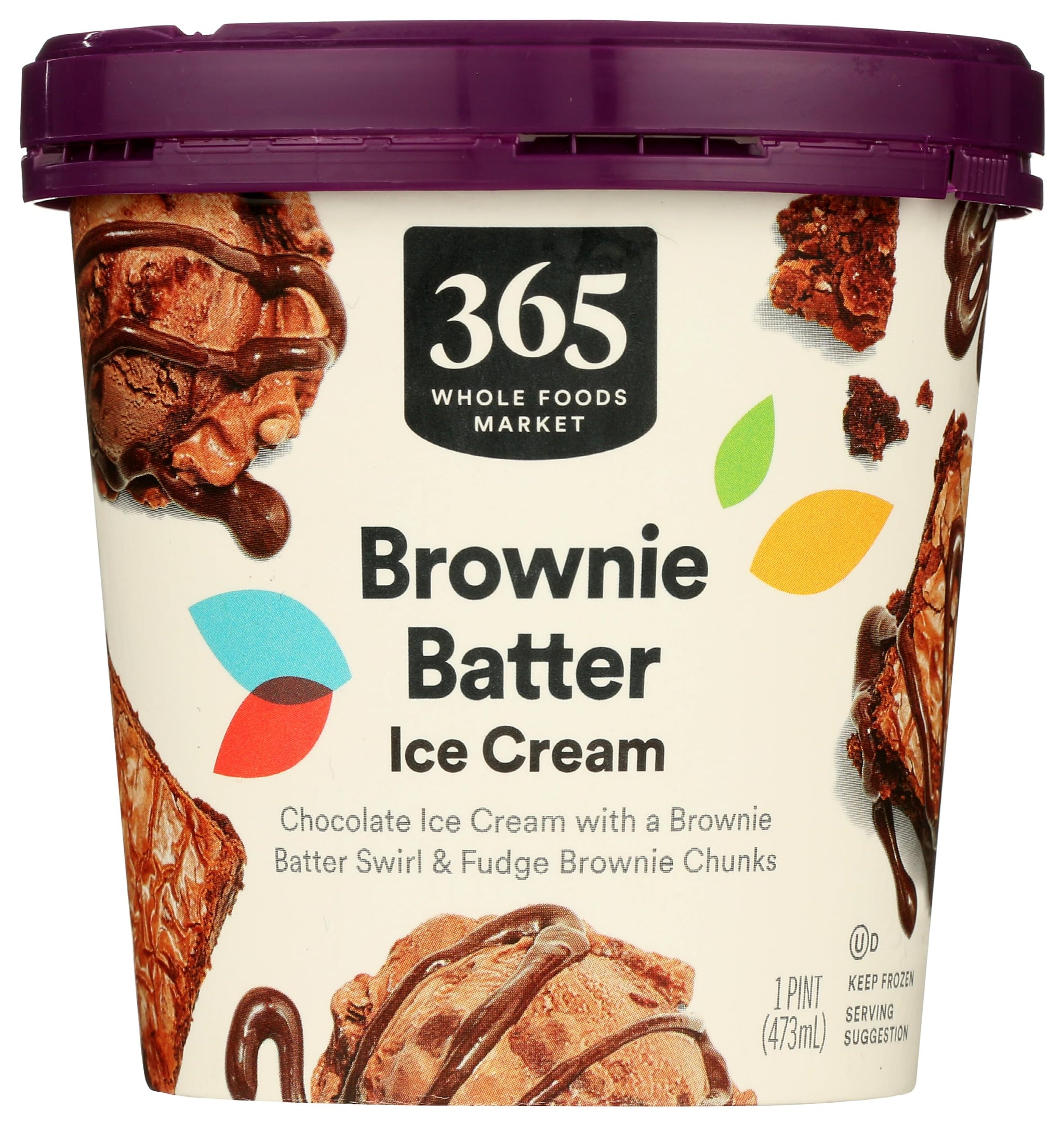 365 by Whole Foods Market Brownie Batter Ice Cream, 1 PT