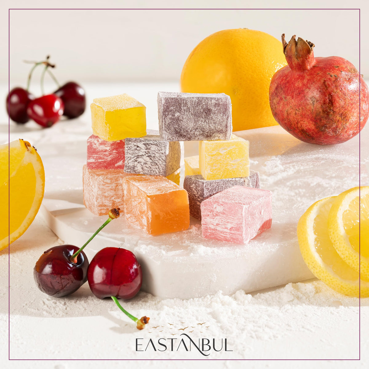 Eastanbul Turkish Delight, Turkish Delights Candy Assorted Flavor, 10.5oz