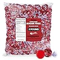 Sugar Free Hot Cinnamon Hard Candy Discs 1 Pound Candies - Approx. 75 Individually Wrapped Red Fiery Cinnamon Candies For Snacks & Treats, Sugar Free