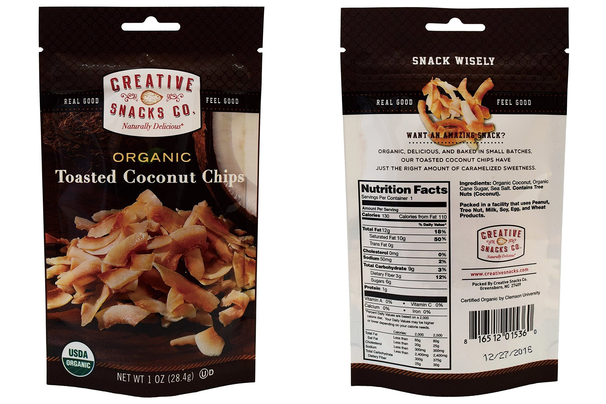 Creative Snack Chip Coconut Toasted Grab Go, 1 oz