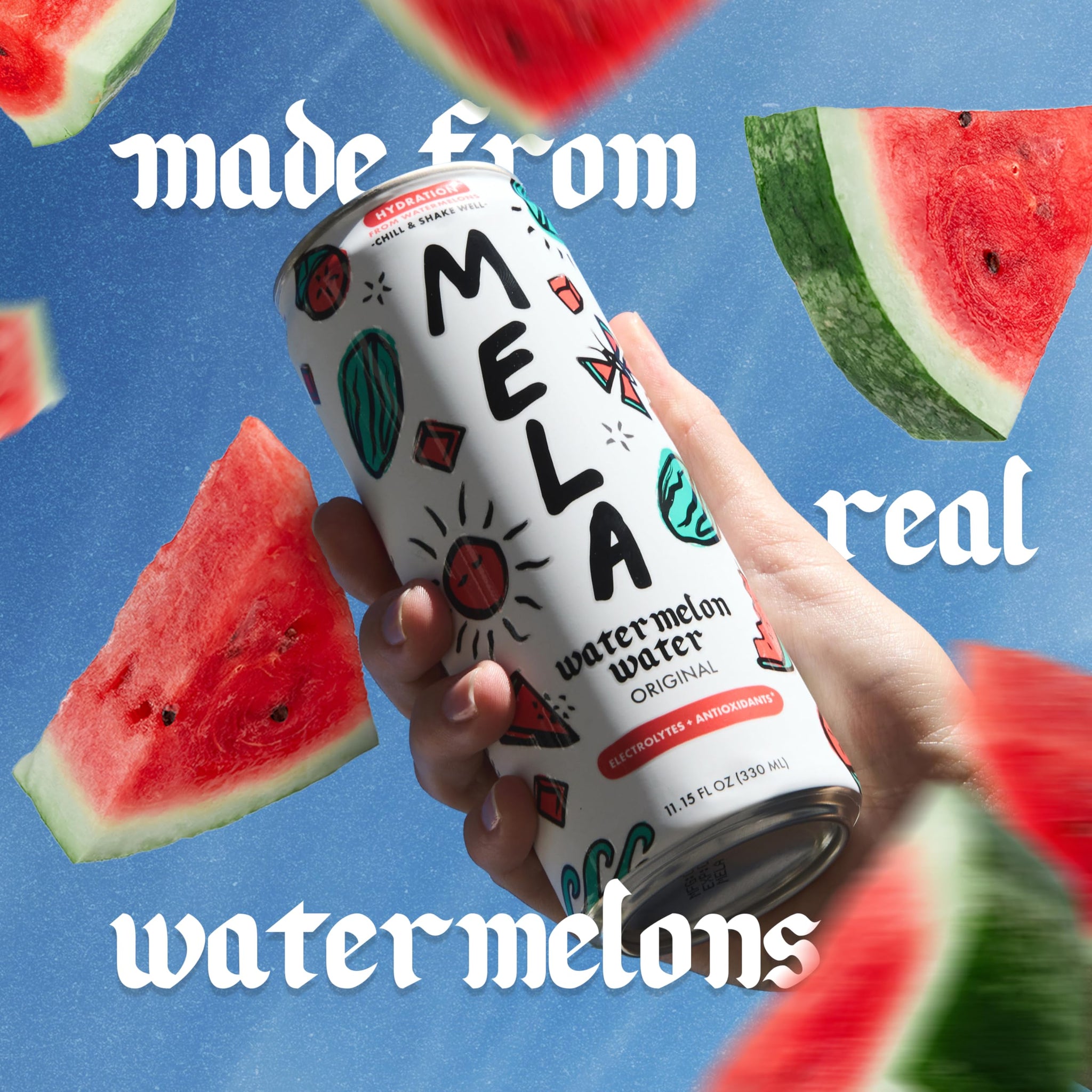 Mela Watermelon Water - Watermelon Juice, 100 Percent Natural Fruit Juice with Vitamin C, Electrolytes, Antioxidants - Coconut Water Alternative