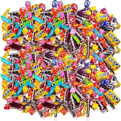 Assortit Fruit & Chocolate Candy Mix - Tootsie Roll Fruit Chews, Chocolate Midgees, Starburst, Dots & Pops Variety, 9.5 Lb Bulk Pack, Individually