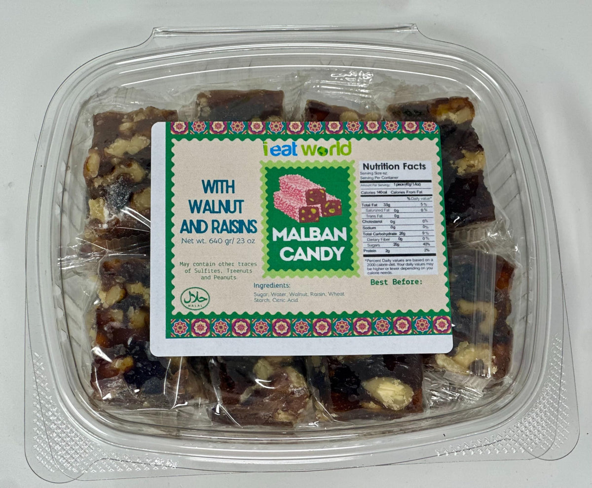 IEATWORLD Premium Malban & Nougat Candy Assortment - 12 Varieties of Nut & Fruit Flavors | Authentic Middle Eastern Halal Sweets, Perfect for Gifting