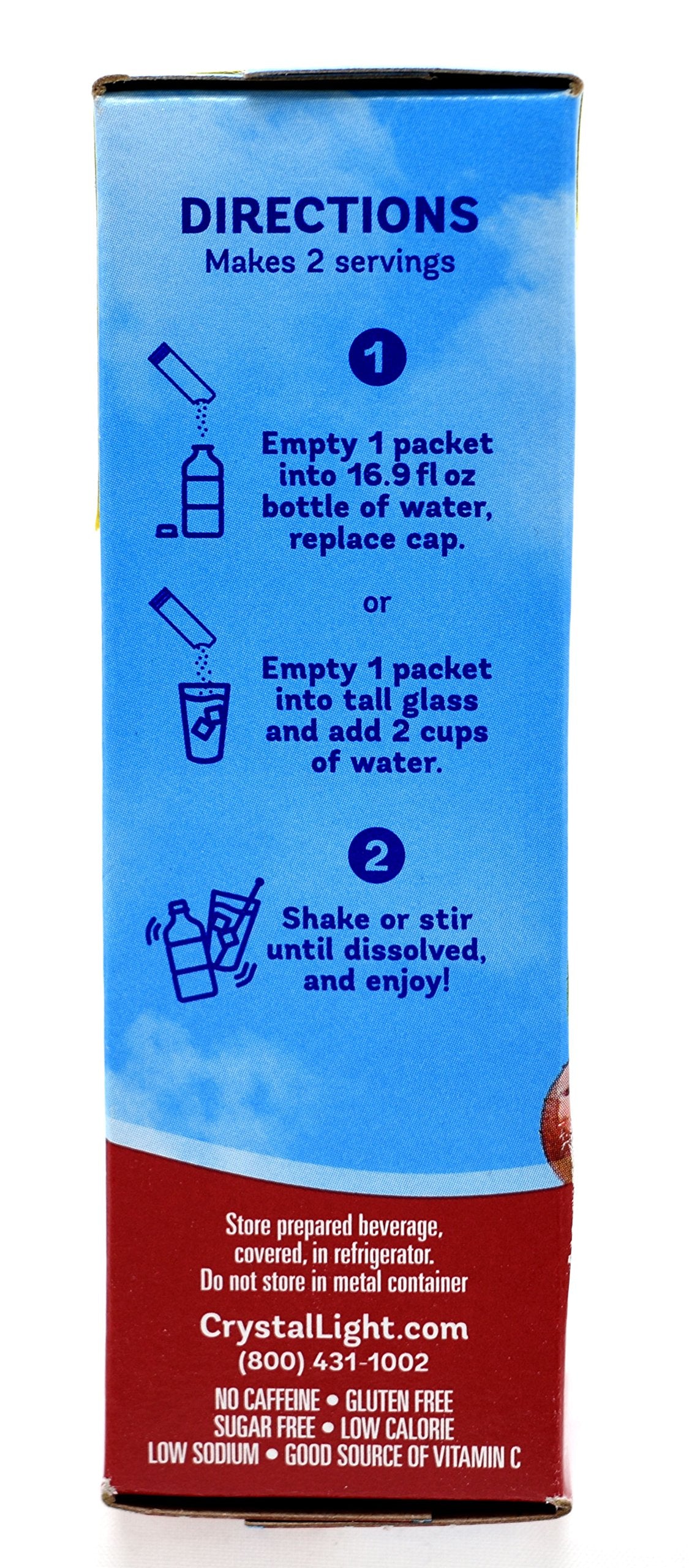 Crystal Light On-The-Go Drink Mix Packets, Sugar Free Powdered Water Enhancer, Naturally Flavored Low Calorie Beverage Mix, Cherry Pomegranate, 0.11