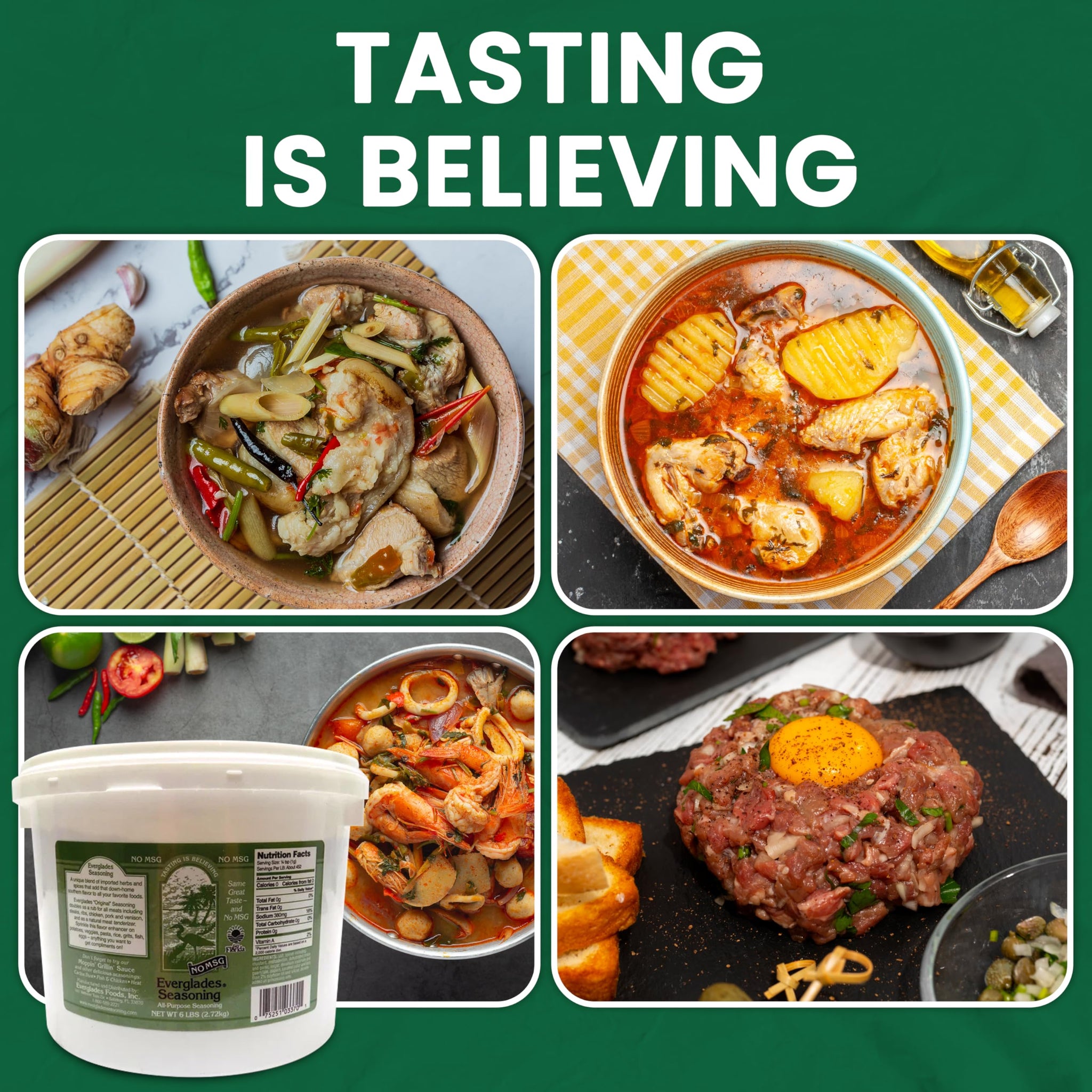 Everglades All Purpose Seasoning - No MSG Southern BBQ Seasoning - 80 oz