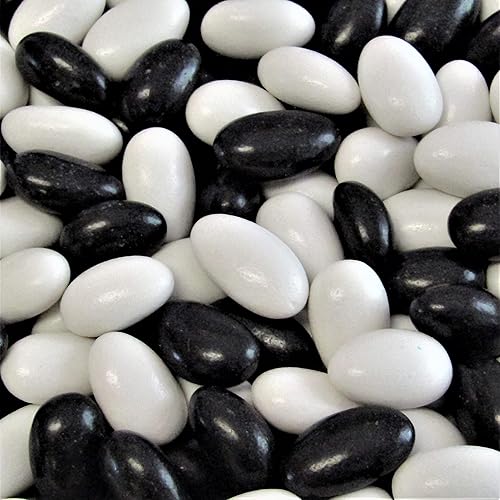 Black Tie Tuxedo Black & White Jordan Almonds by Its Delish, 10 LBS Bulk | USA Made, Vegan & Kosher- Perfect for Birthday Party, Wedding Favors