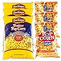 Popcorn Variety Pack - Bachman Air Popped Butter Popcorn (3, 8oz bag) - Utz Cheddar Cheese Popcorn (3, 6.5oz bags) - Delicious Buttery Delight Popcorn