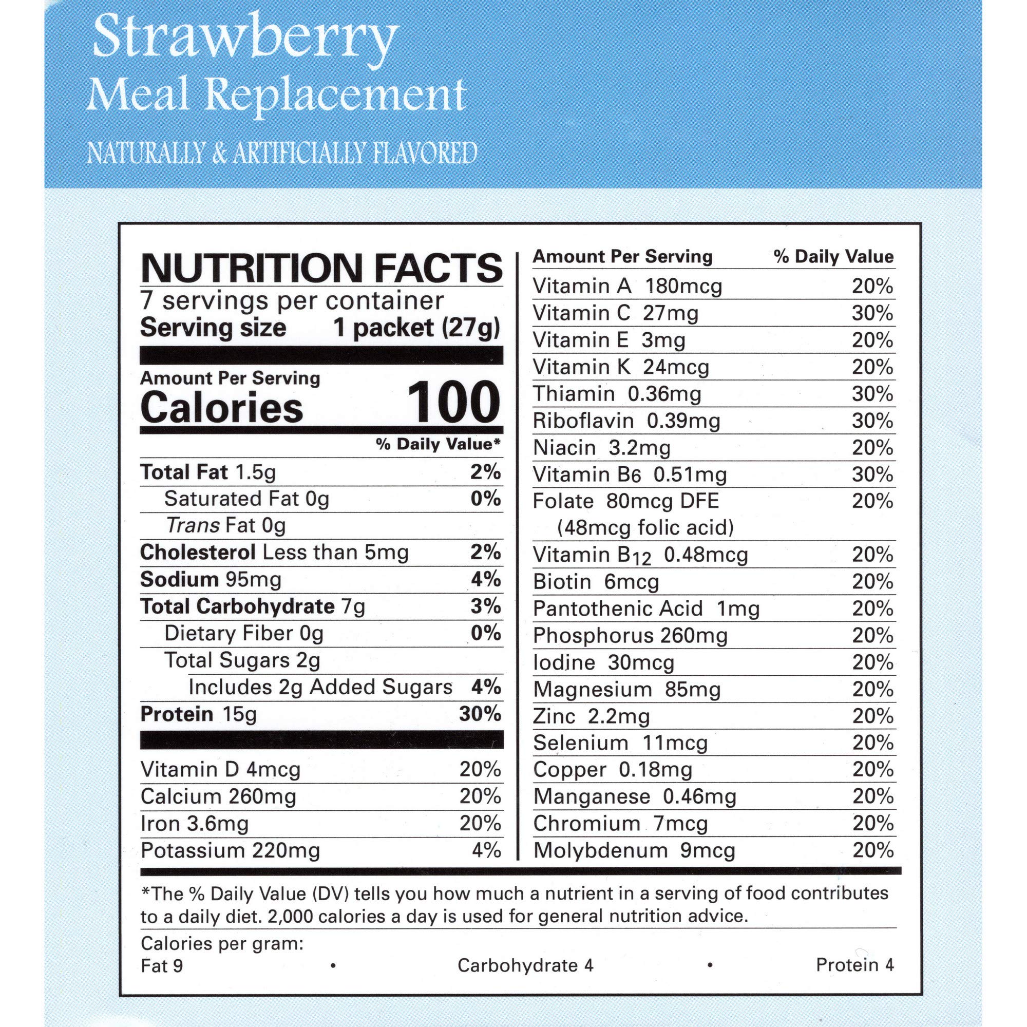Weight Loss Systems Pudding and Shake Aspartame Free - Strawberry (7/Box) - High Protein - Low Calorie - Low Fat - Low Carb