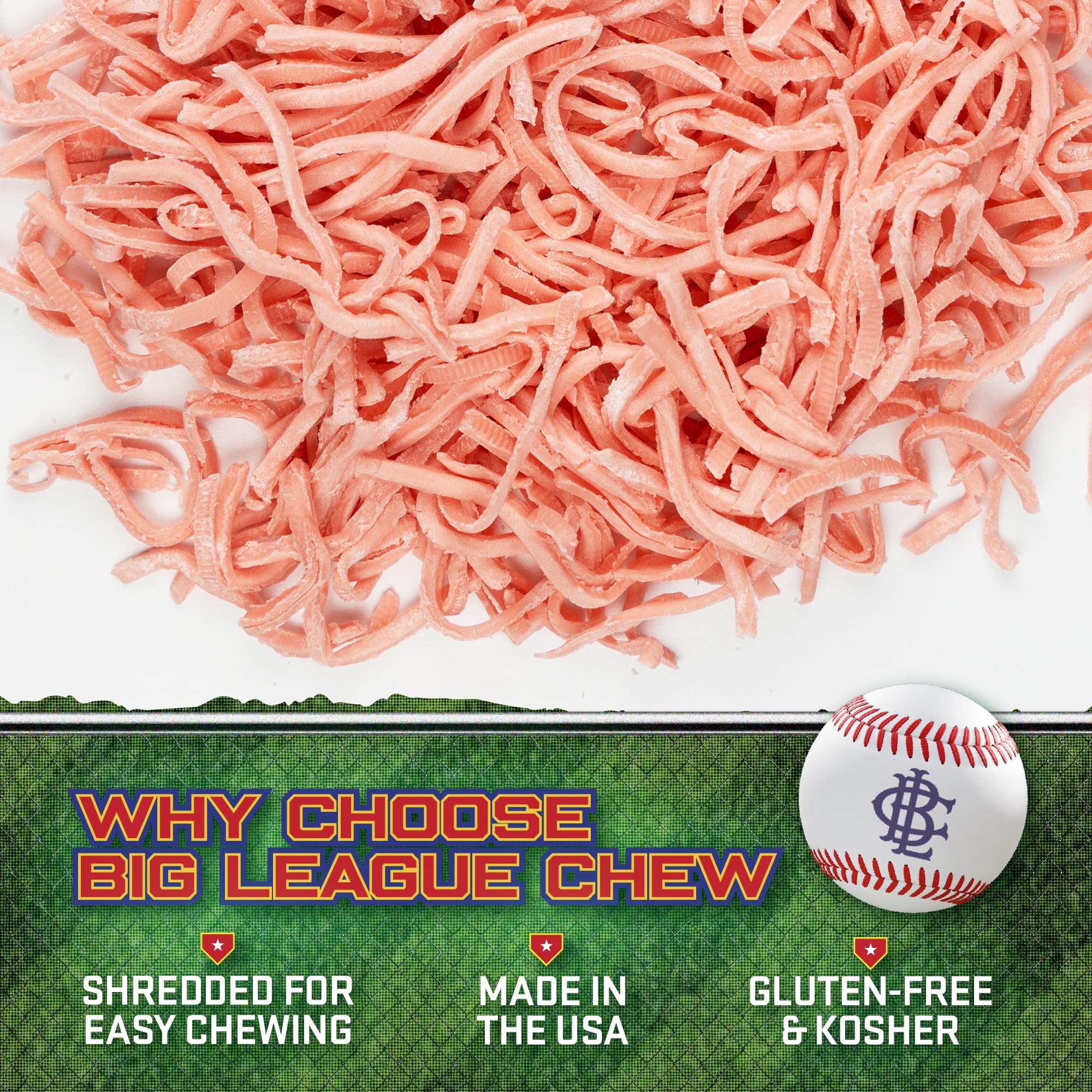 Big League Chew Original Bubble Gum 3-Pack - 2.12oz Packets - Original Baseball Gum - Big League Chew Baseball Candy Set for Treats, Party Favors