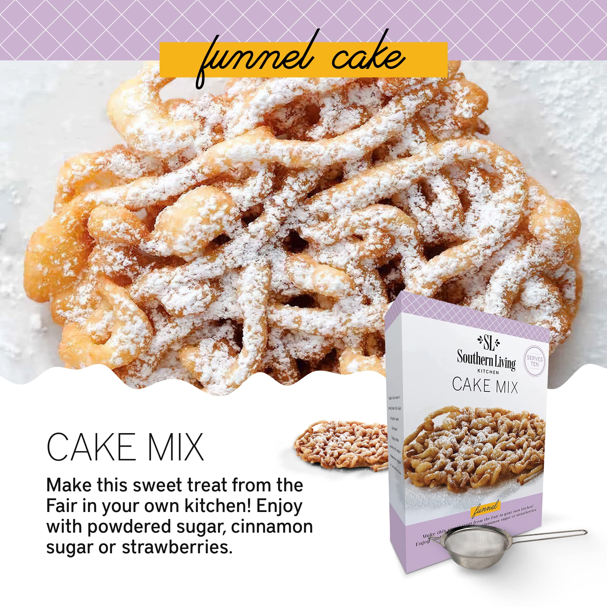 Southern Living Funnel Cake Mix, Boxed Cake Mix for Funnel Cake Fritters & Cakes, 13 oz.
