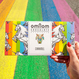 OmNom BIG! Caramel + Milk "Pride Bar" | Icelandic Bean To Bar Chocolate by OMNOM CHOCOLATE REYKJAVIK | 3 x 250g Bar