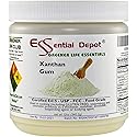 Essential Depot Xanthan Gum 12 oz. Powder USP FCC Food Grade - Gluten Free Cooking - Safety Sealed HDPE Container with Resealable Cap