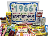 RETRO CANDY YUM ~ 1966 60th Birthday Gift Box Nostalgic Candy Assortment from Childhood for 60 Year Old Man or Woman Born 1966