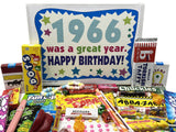 RETRO CANDY YUM ~ 1966 60th Birthday Gift Box Nostalgic Candy Assortment from Childhood for 60 Year Old Man or Woman Born 1966