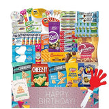 JUMBO JUMBLE Birthday Snack Box (50 count) Assortment Variety Care Package Birthday Snacks Gift Box for Kids, Teens, Boys, Girls, Men, Women, Office
