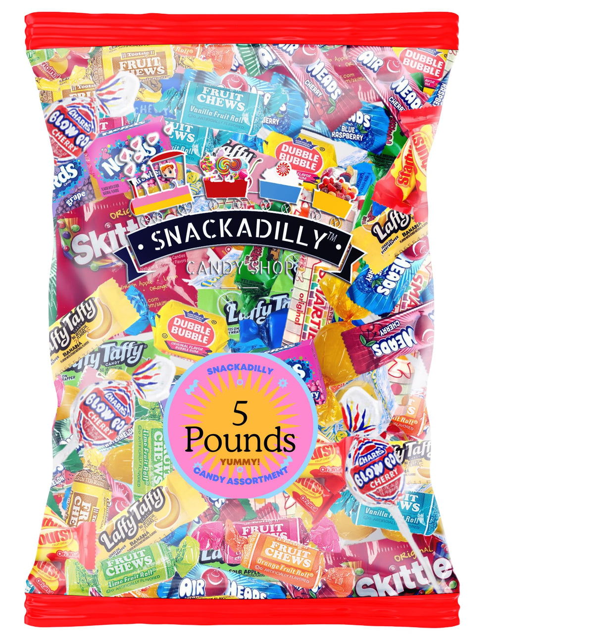 Candy Variety Pack - 5 Lbs Assorted Classic Candy - Individually Wrapped Candies - Fun Size Treats Assortment