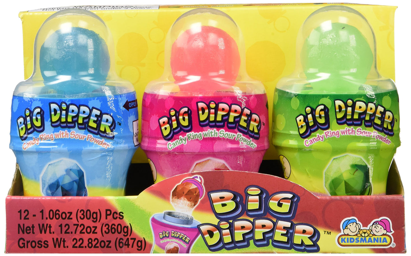 Big Dipper Candy Ring With Sour Powder 12 Count