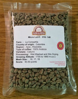 Raw Unroasted Green Coffee Beans - Special micro Farm La Compañia (5 Lb)
