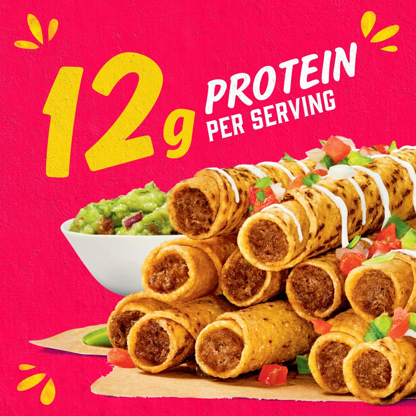 Delimex Beef Taquitos Frozen Snacks, 20 ct Box