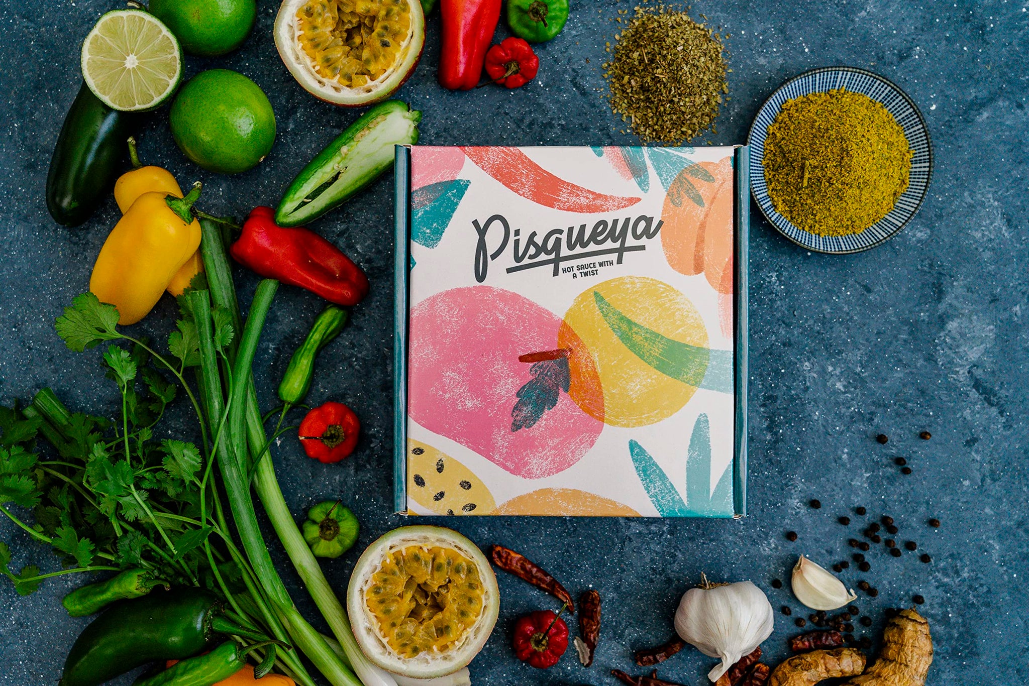 Pisqueya Hot Like Fuego Hot Sauce Gift Set, 3 Caribbean Sauces