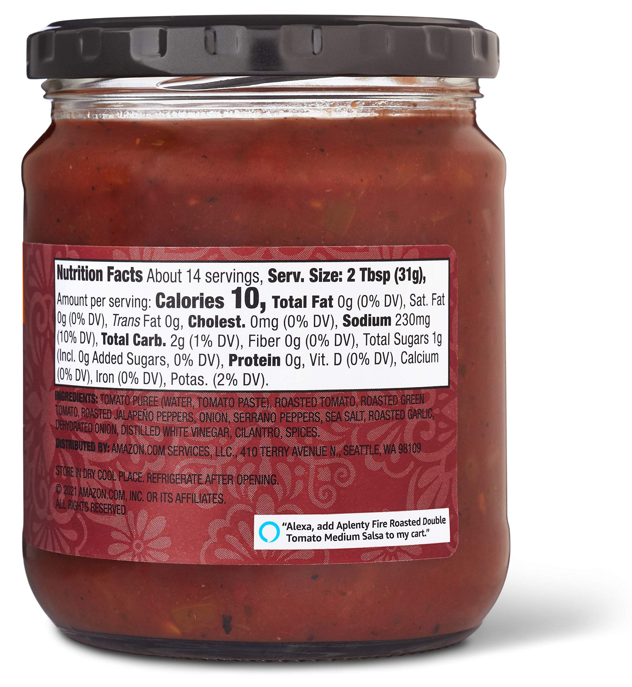 Aplenty Fire Roasted Double Tomato Salsa - Medium, 15.5 Oz