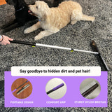 Room Groom PET Carpet Rake Groomer with Telescoping 54 " Adjustable Handle, with Lint Remover Brush Tool, Carpet Brush for Pet Hair and Refreshing