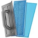 Tyroler Silicone Shower Squeegee for Glass Doors - 10" | 2 Microfiber Scrub & Polish Cloths | Multi-Surface Wiper | Perfect Window Squeegee for Home |