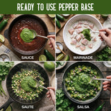 Green Jalapeño Pepper - Louisiana Pepper Exchange - Fresh Pepper Replacement. Save Time and Money in the Kitchen, No More Food Waste. 64 Ounces