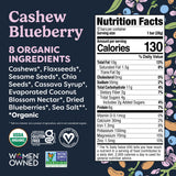 Tosi Nut Bars, Cashew Blueberry, Healthy Snacks for Adults & Kids, Plant Based Crunchy Bars (6G Protein), Organic Keto Snacks, Vegan, Gluten & Soy