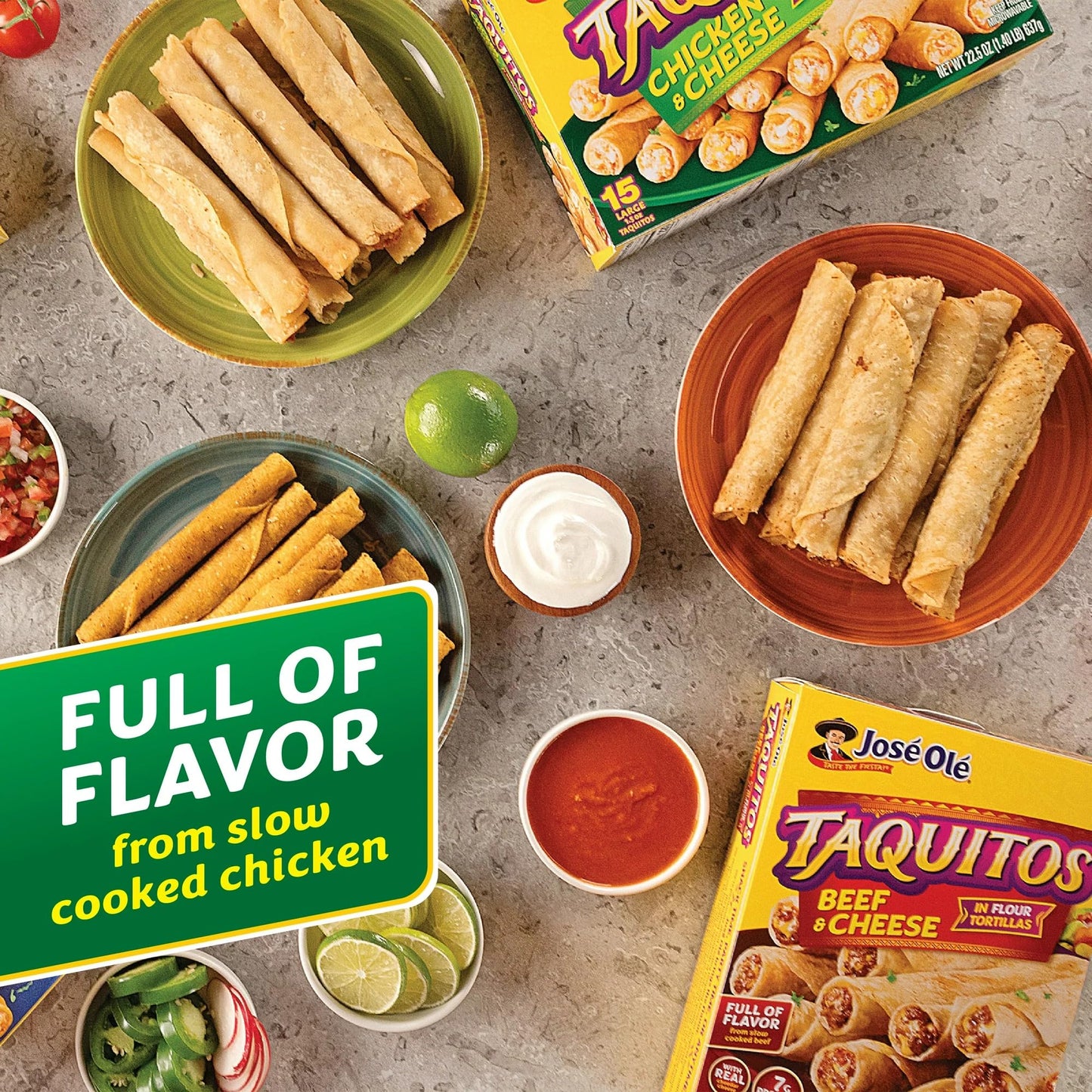 Jose Ole Chicken Taquitos Frozen Box, 22.5 Oz