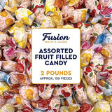 Arcor Fruit Filled Hard Candy - Assorted 2 Pounds Bulk Bag (Approx. 150 Pieces), Bon Bons Fruitfuls candy, Individually Wrapped Hard Candy. Pineapple