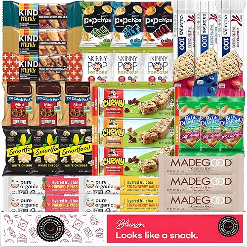 Low Calorie Snacks Variety Pack - 100 Calorie Snack Packs - Healthy Care Package Bulk Assortment (30 Pack)