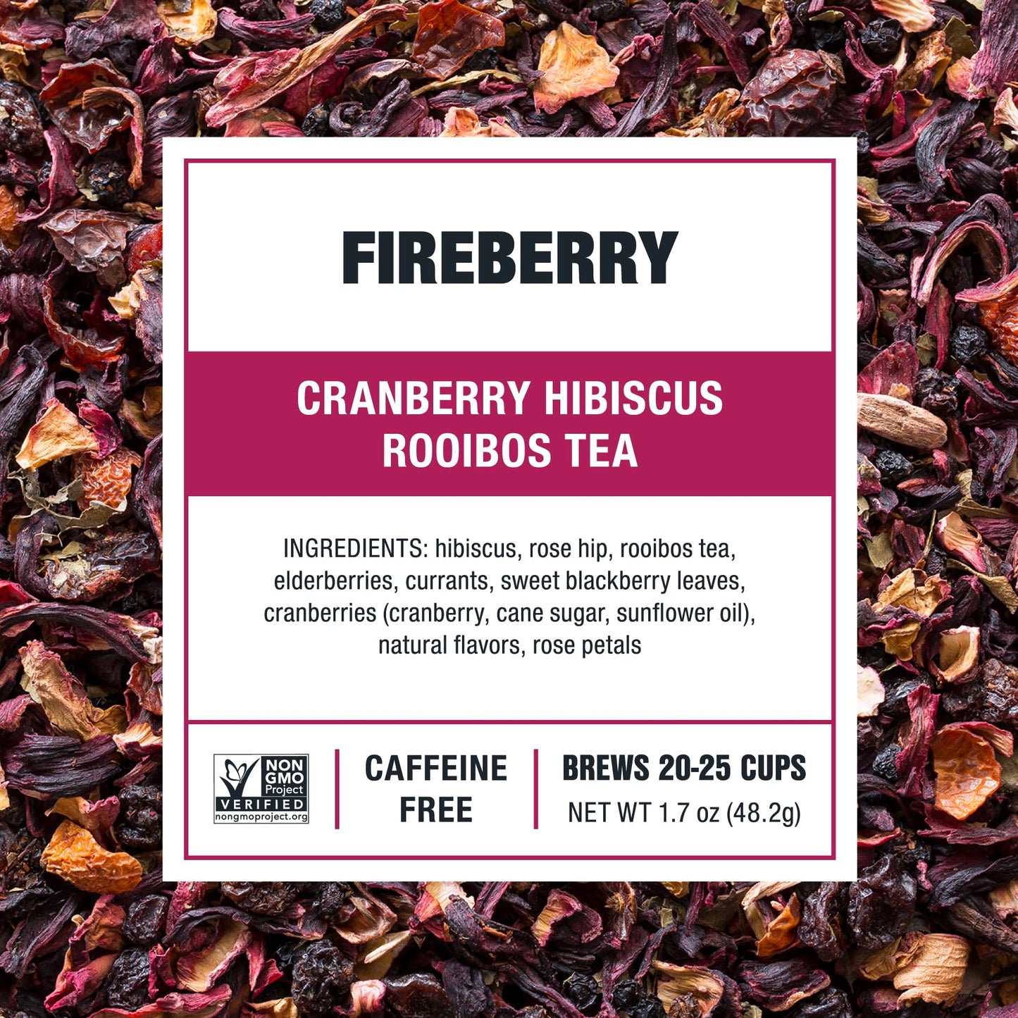 Tiesta Tea - Cranberry Hibiscus Rooibos Tea, Fireberry, Loose Leaf, Herbal Blend with Hibiscus, Cranberry, Currants & Rooibos, Enjoy Hot or Iced