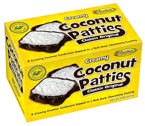 Coconut Patties By Anastasia 8 Oz Box of 6 Patties