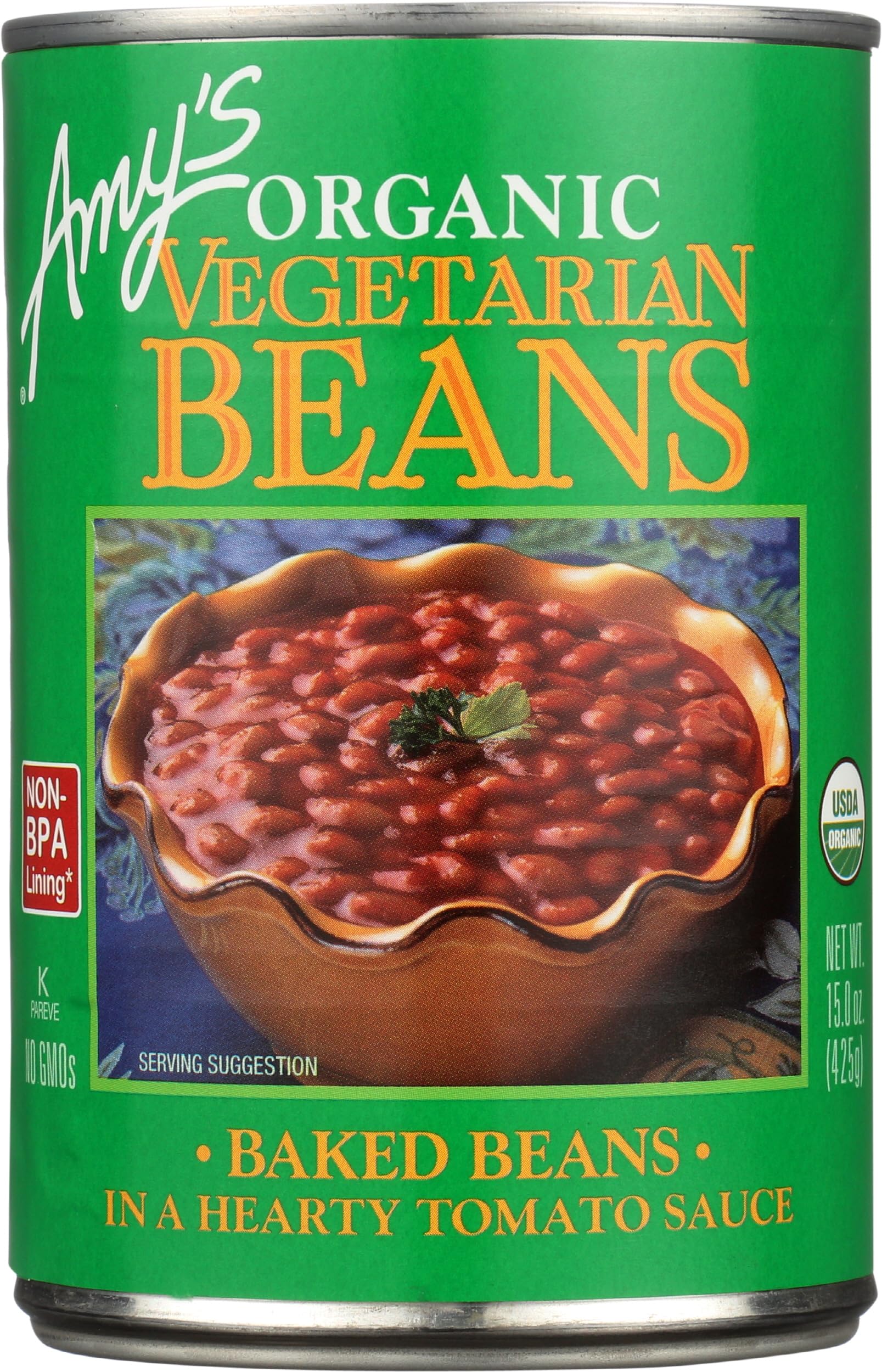 Amys, Beans Baked Vegetarian Organic, 15 Ounce