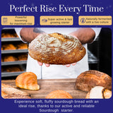 Gluten Free Sourdough Starter - 100+ Year Old Dehydrated Heirloom Style Sourdough Starter Kit for Sourdough Bread, Pizza, Buns, Pancakes, Muffins |