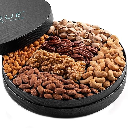 Cirque Gift Co. Gourmet Nut Gift Tray 10" Freshly Roasted Assorted Nuts for Mothers Day, Fathers Day, Holiday, Corporate Gifting, Thanksgiving Gift